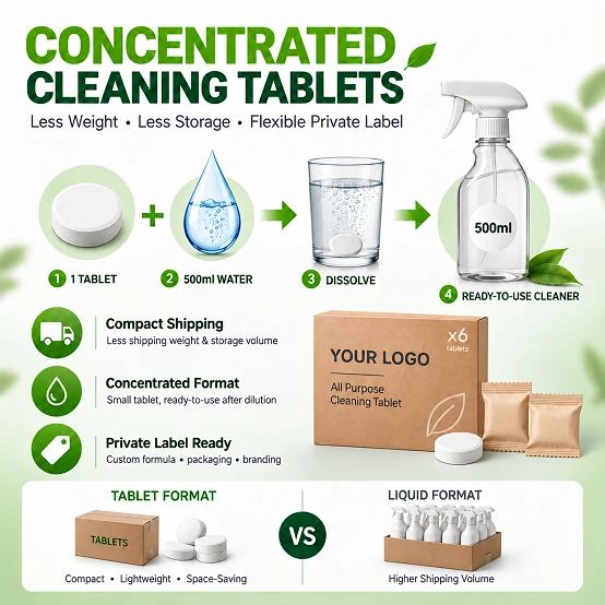 concentrated multi-functional cleaner tablets